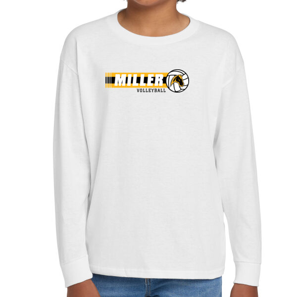 Miller Boys Volleyball Youth Heavy Cotton 100% Cotton Long Sleeve T Shirt Thumbnail