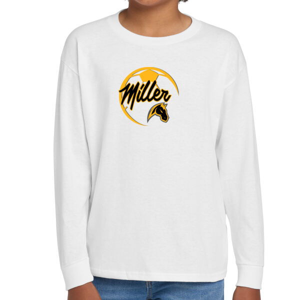 Miller Girls Soccer Youth Heavy Cotton 100% Cotton Long Sleeve T Shirt Thumbnail