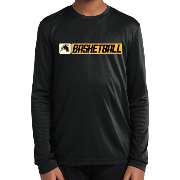 Miller Boys Basketball Youth Black Long Sleeve PosiCharge Competitor Tee Thumbnail