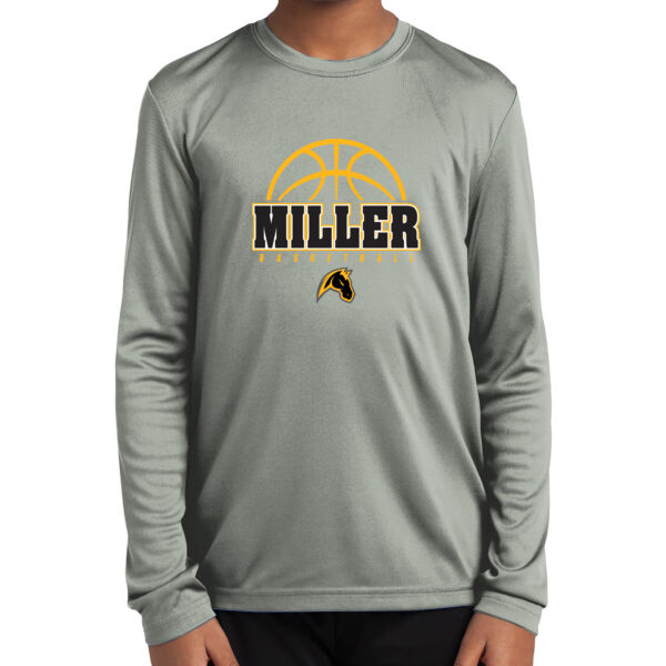 Miller Girl Basketball Youth Long Sleeve PosiCharge Competitor Tee Thumbnail