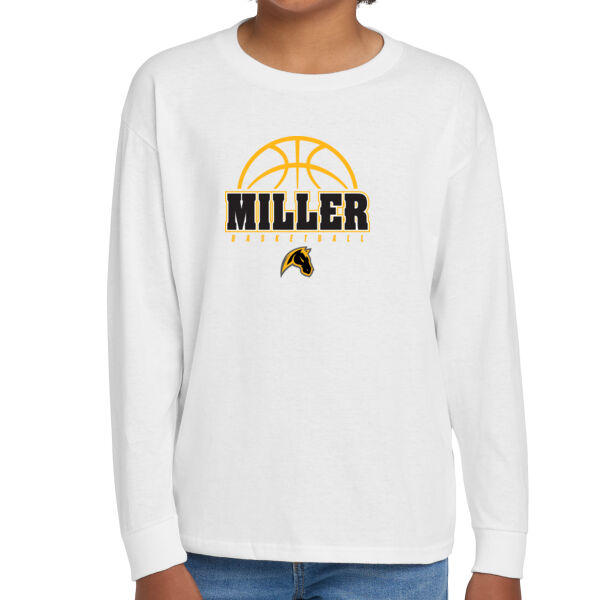 Miller Girl Basketball Youth Heavy Cotton 100% Cotton Long Sleeve T Shirt Thumbnail