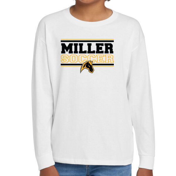 Miller Boys Soccer Youth Heavy Cotton 100% Cotton Long Sleeve T Shirt Thumbnail