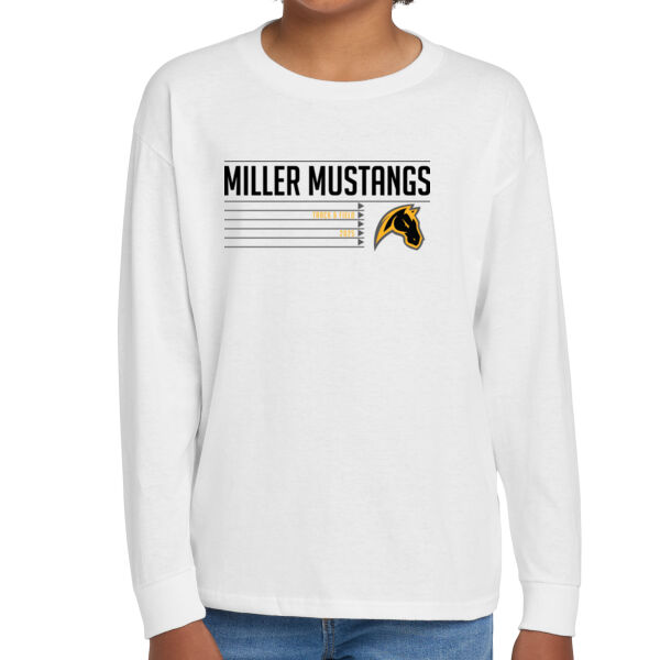 Miller 2025 Track Field Youth Heavy Cotton 100% Cotton Long Sleeve T Shirt Thumbnail