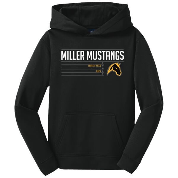 Miller 2025 Track Field Youth Fleece Hooded Pullover  Thumbnail