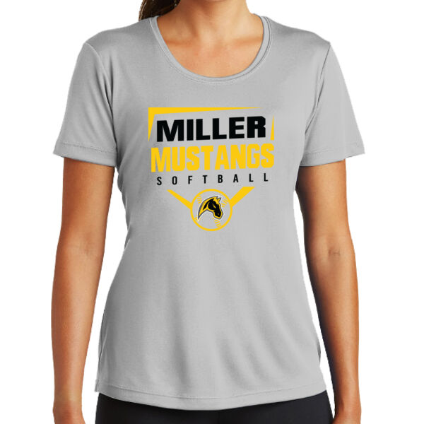 Miller Softball Ladies Silver PosiCharge Competitor Tee Thumbnail