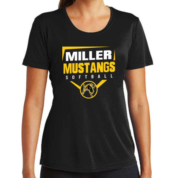 Miller Softball Ladies Black PosiCharge Competitor Tee Thumbnail