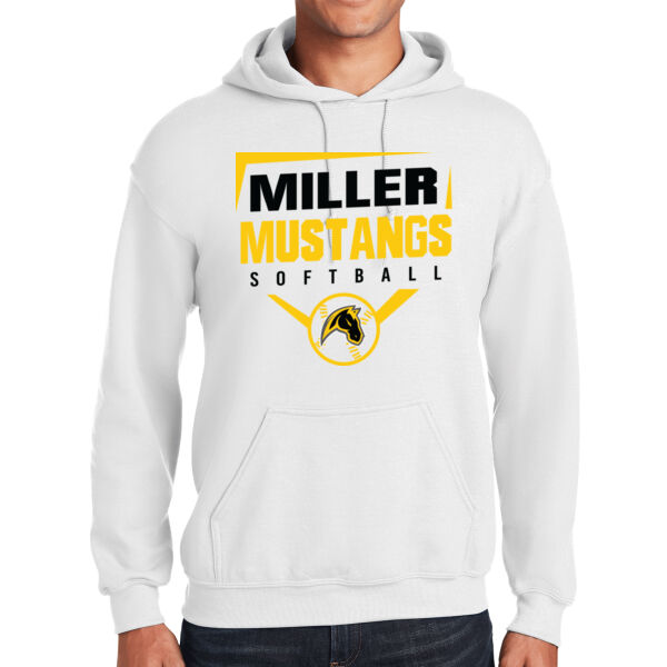 Miller Softball White Heavy Blend Hooded Sweatshirt Thumbnail