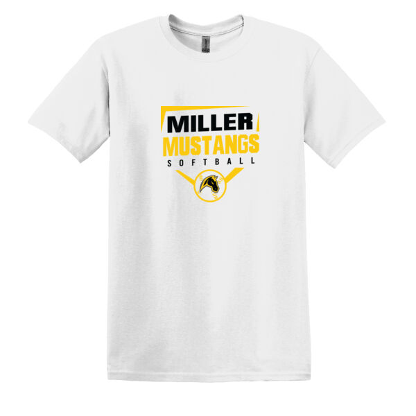 Miller Softball White Heavy Cotton 100% Cotton T Shirt Thumbnail