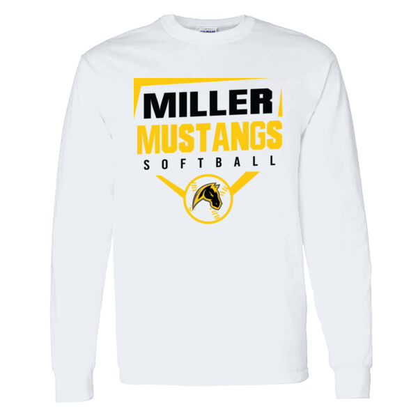 Miller Softball White Heavy Cotton 100% Cotton Long Sleeve T Shirt Thumbnail