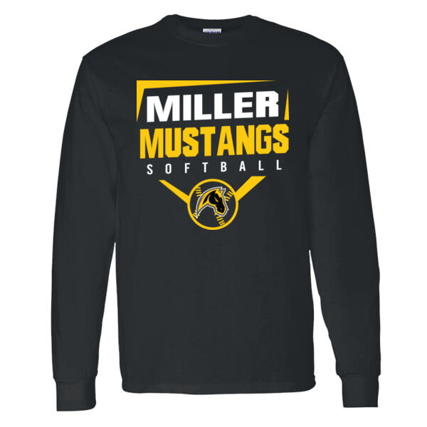 Miller Softball Black Heavy Cotton 100% Cotton Long Sleeve T Shirt Thumbnail