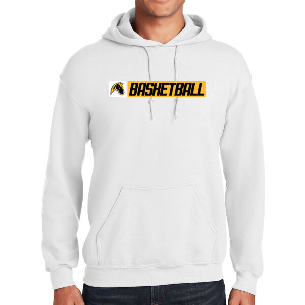 Miller Boys Basketball White Heavy Blend Hooded Sweatshirt Thumbnail