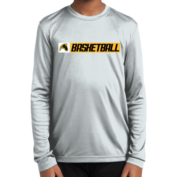 Miller Boys Basketball Youth White Long Sleeve PosiCharge Competitor Tee Thumbnail