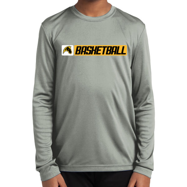 Miller Boys Basketball Youth Silver Long Sleeve PosiCharge Competitor Tee Thumbnail