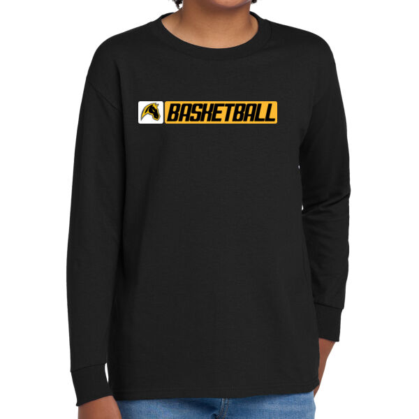 Miller Boys Basketball Youth Black Heavy Cotton 100% Cotton Long Sleeve T Shirt Thumbnail