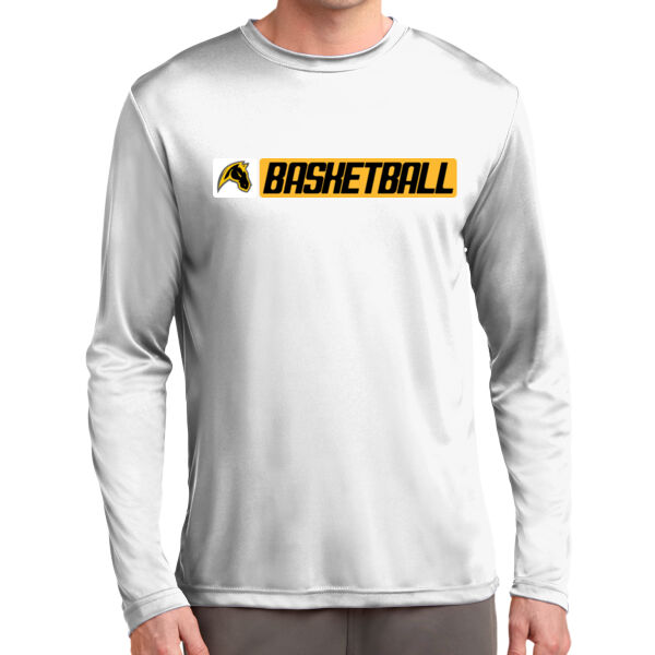 Miller Boys Basketball White Long Sleeve PosiCharge Competitor Tee Thumbnail