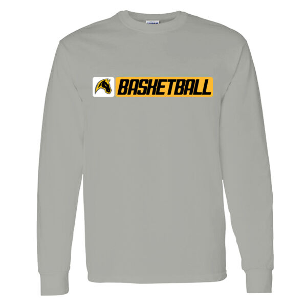 Miller Boys Basketball Silver Heavy Cotton 100% Cotton Long Sleeve T Shirt Thumbnail