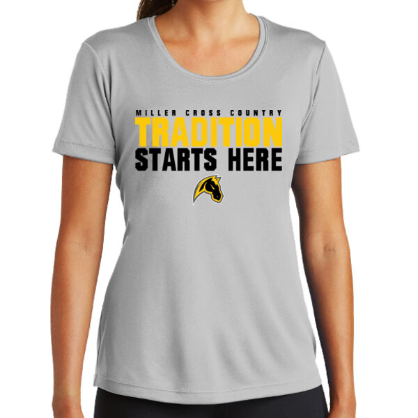 Miller Cross Country Ladies Silver PosiCharge Competitor Tee Thumbnail