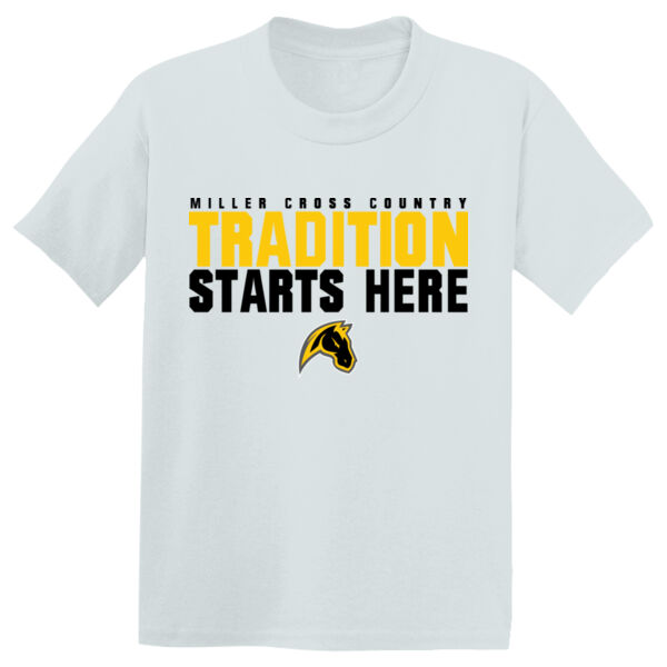 Miller Cross Country Youth White PosiCharge Competitor Tee Thumbnail