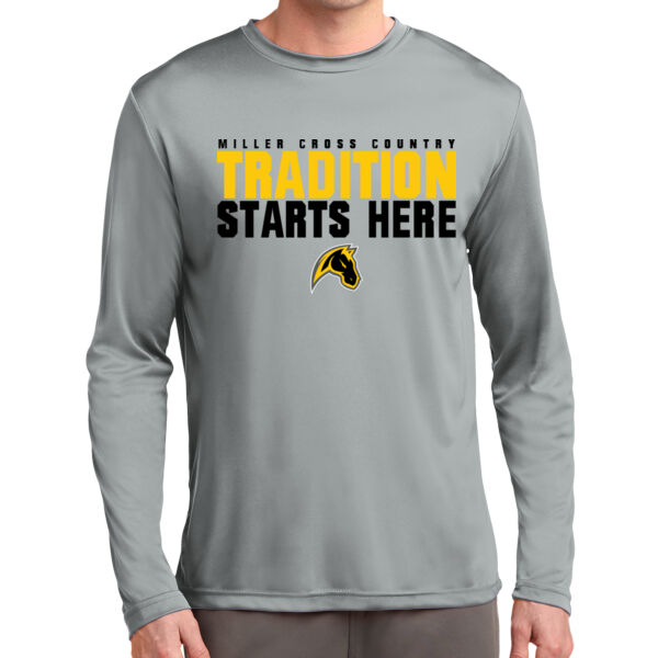 Miller Cross Country Silver Long Sleeve PosiCharge Competitor Tee Thumbnail
