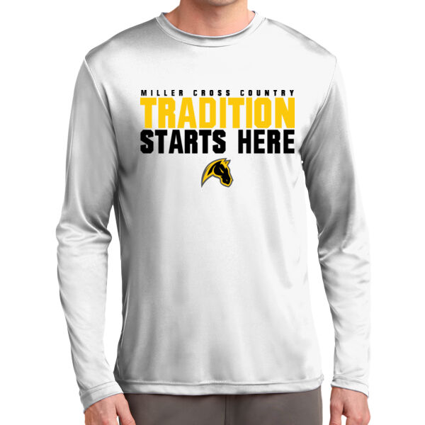Miller Cross Country White Long Sleeve PosiCharge Competitor Tee Thumbnail
