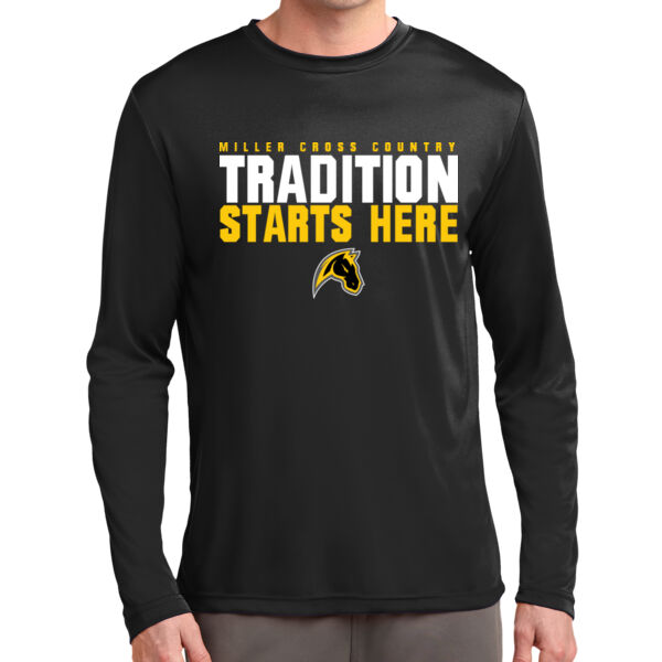 Miller Cross Country Black Long Sleeve PosiCharge Competitor Tee Thumbnail