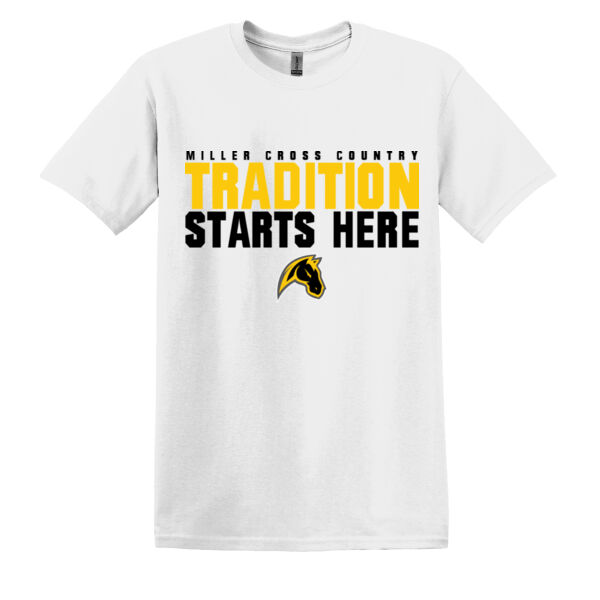 Miller Cross Country White Heavy Cotton 100% Cotton T Shirt Thumbnail