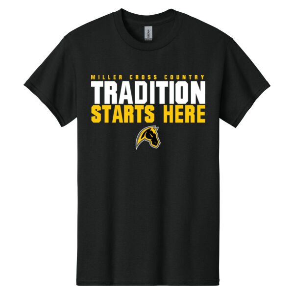 Miller Cross Country Black Heavy Cotton 100% Cotton T Shirt Thumbnail