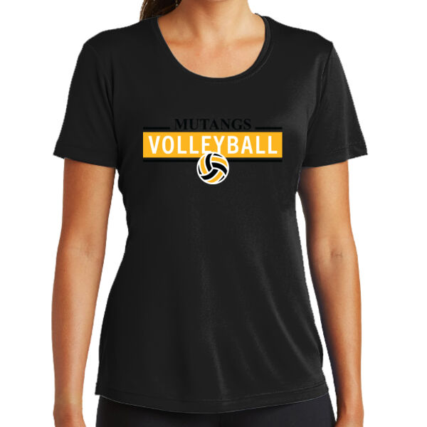 Miller Girls Volleyball Ladies Black PosiCharge Competitor Tee Thumbnail