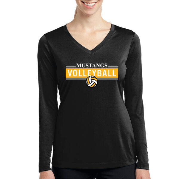 Miller Girls Volleyball Ladies Long Sleeve PosiCharge Competitor V Neck Tee Thumbnail