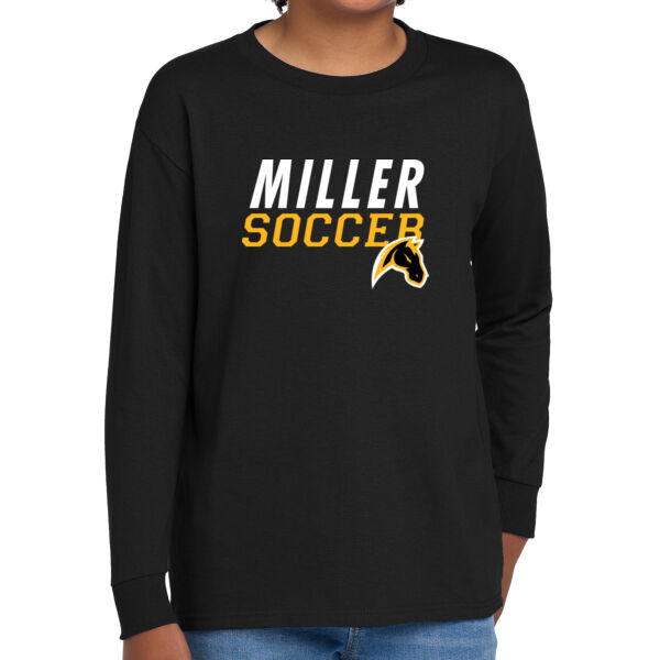 Miller Girls Soccer Youth Heavy Cotton 100% Cotton Long Sleeve T Shirt Thumbnail