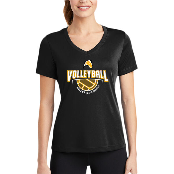 Miller Boys Volleyball Women's PosiCharge Competitor V Neck Tee Thumbnail