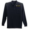 Long Sleeve Silk Touch Polo with Pocket Thumbnail